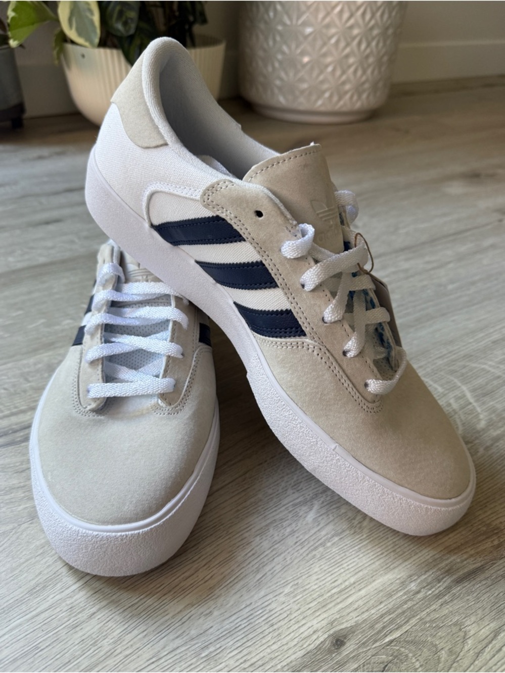 NWB adidas Matchbreak Super Men’s 11 Womens 12.5 white navy skateboarding canvas - Picture 11 of 13